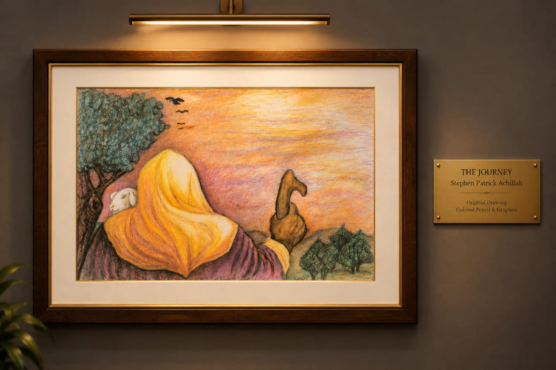 The Journey, colored pencil and graphite, by Pastor Stephen Patrick Achillah